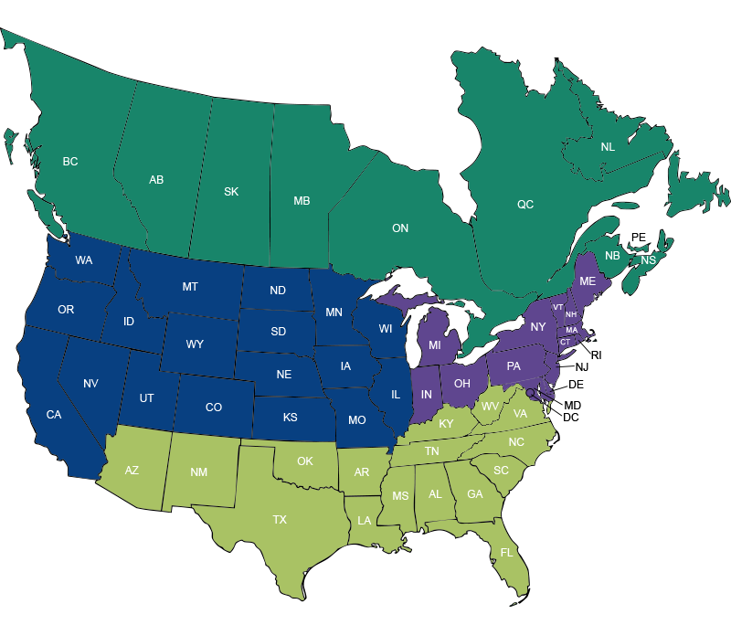 Map of North America